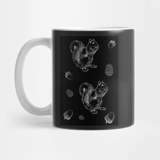 Squirrel with acorn and pinecone - Woodland Mug